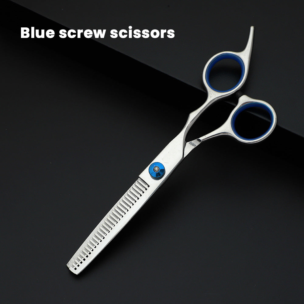 š„Hairdressing tooth scissors flat scissors hair salon professional thinning scissors home portable bangs hairdressing tool flat tooth scissors setš„
