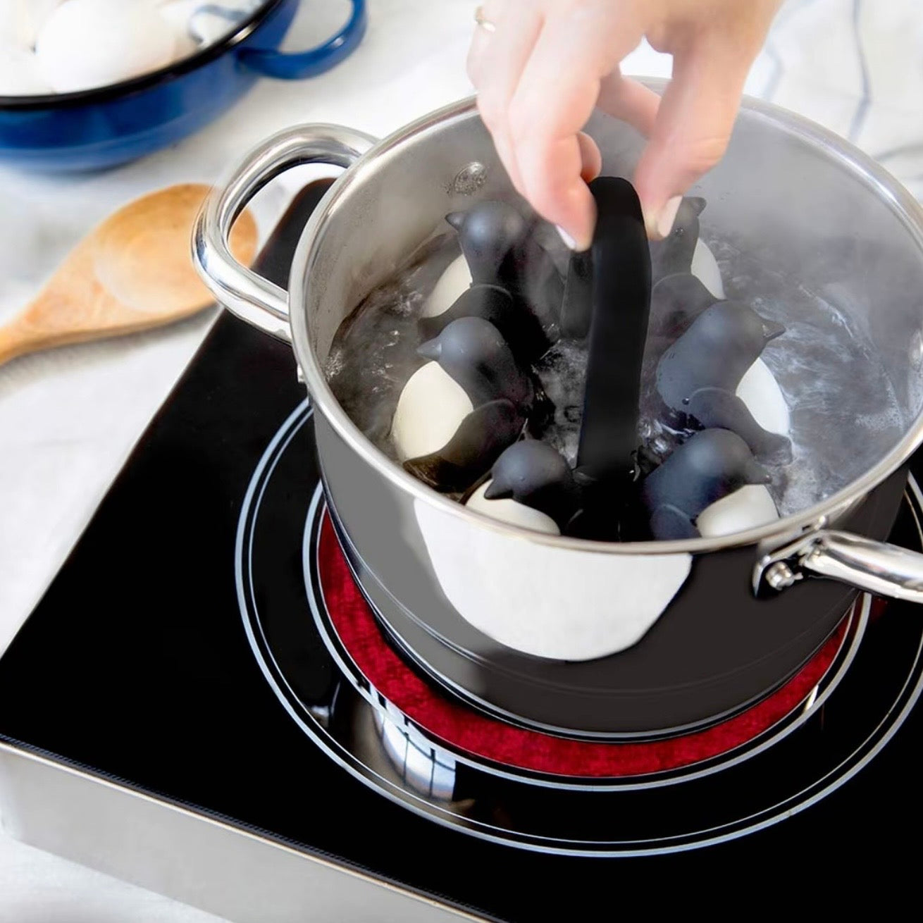 🔥 GREAT DEAL! 🔥Save $ 3 | 🐧Cute Penguin Egg Cooker - 6-Egg Capacity