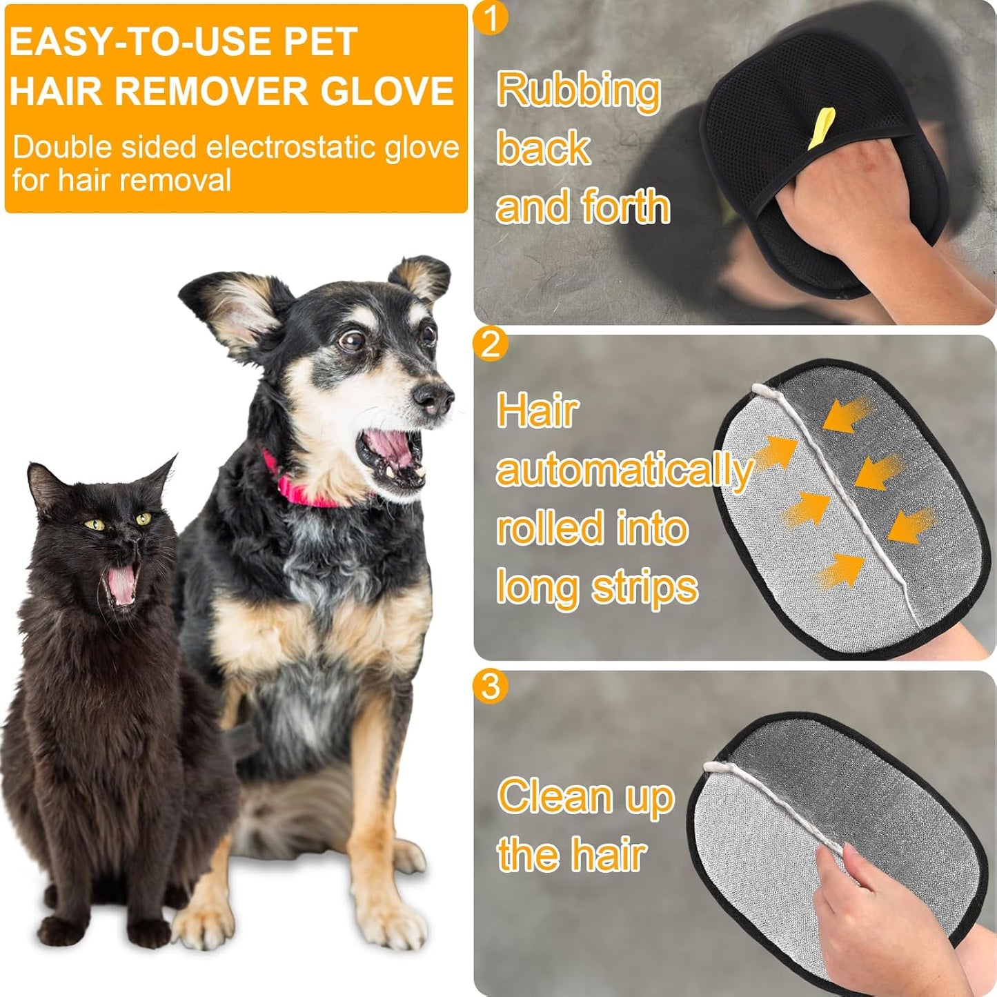 BUY 1 GET 1 FREE Gloves for hair removal of animals