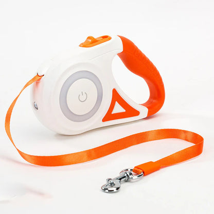 🐶Retractable Dog Leash with Collar & Spotlight – 🐕Automatic Pet Traction Rope for Small & Medium Dogs❤️🐾