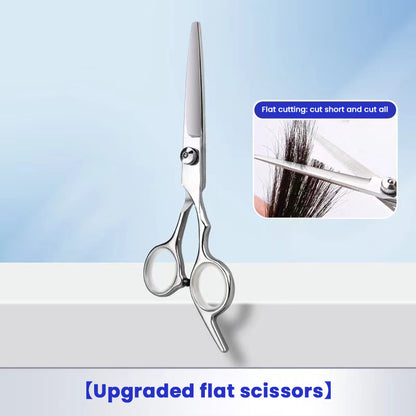 🔥Hairdressing tooth scissors flat scissors hair salon professional thinning scissors home portable bangs hairdressing tool flat tooth scissors set🔥
