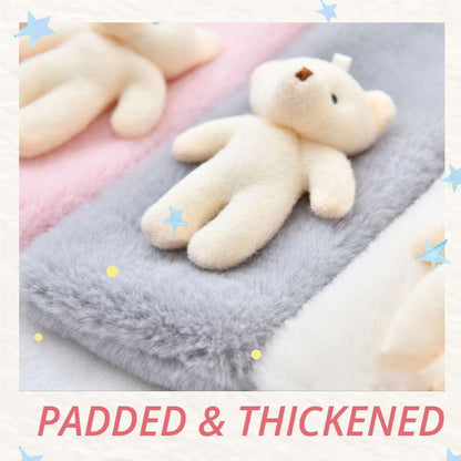 🔥Christmas gift cute bear cross neck bear scarf winter cartoon solid color cold protection warm outdoor windproof scarf head protection neck plush neck cover🔥