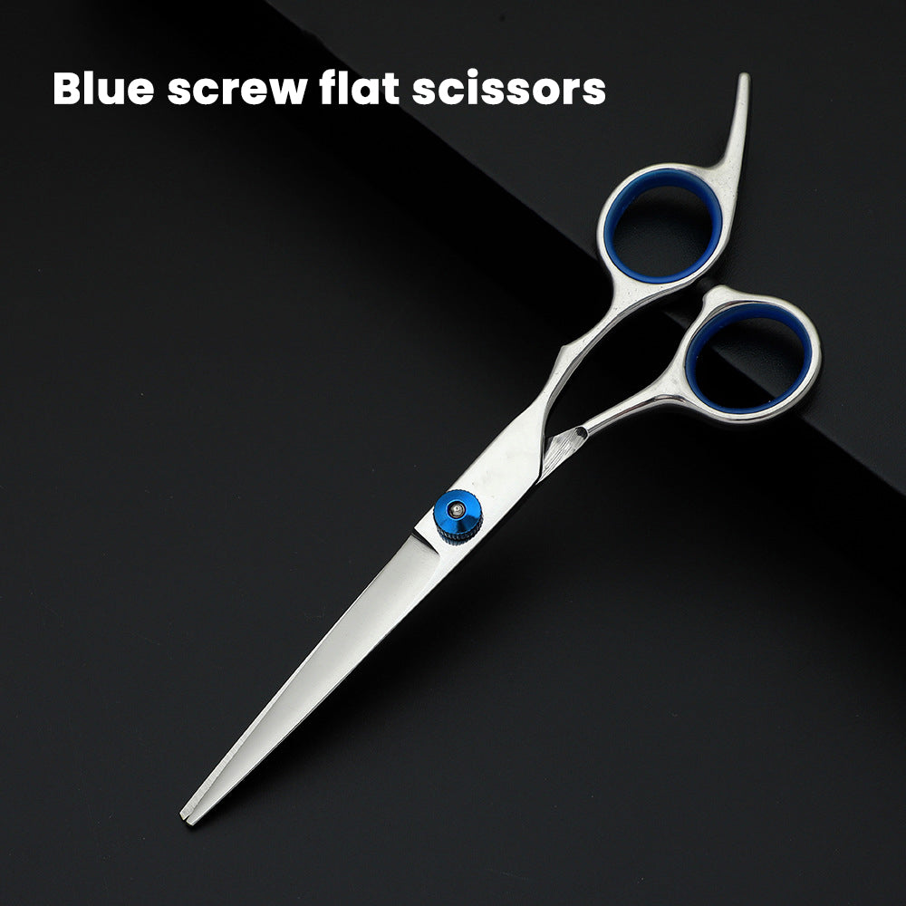🔥Hairdressing tooth scissors flat scissors hair salon professional thinning scissors home portable bangs hairdressing tool flat tooth scissors set🔥