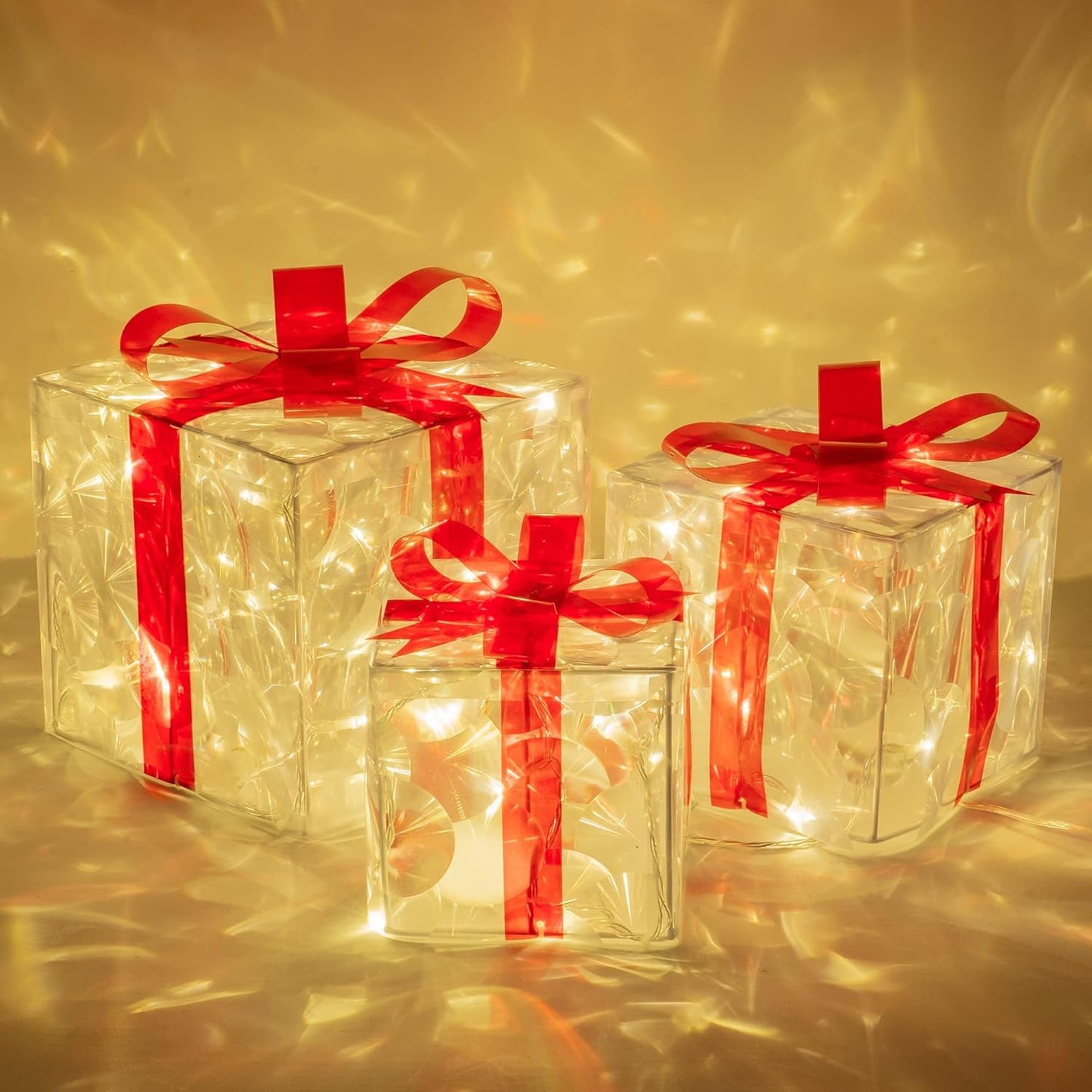(🌲Early Christmas Sale- 49% OFF)Set of 3 Christmas Lighted Gift Boxes