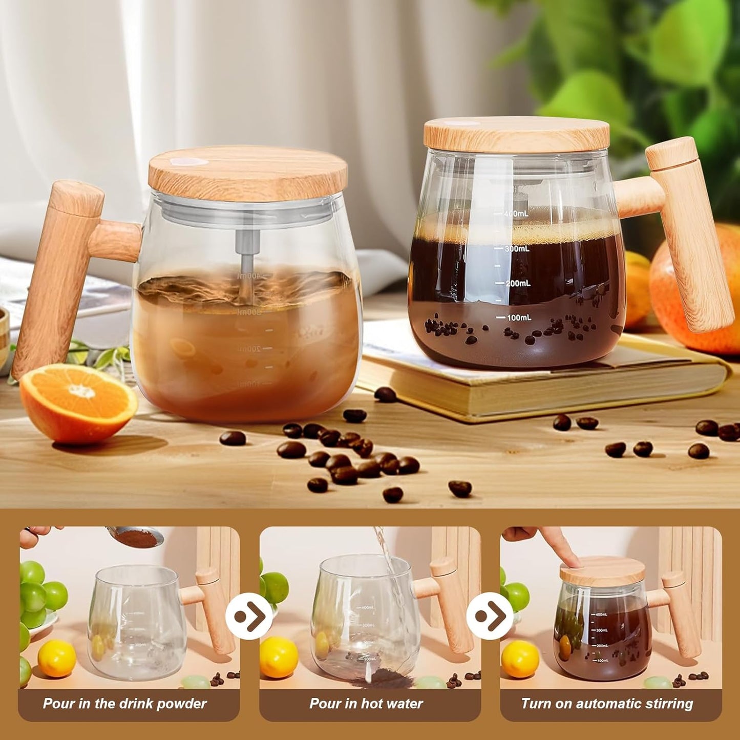 Electric Blender Cup 🥤 | 30s Smooth Mixer (Type-C/ Battery Version)