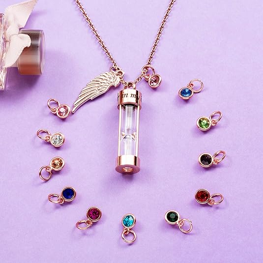 Ashes Timeless Hourglass Memorial Pendant Keepsake Jewelry for Human Pet Ashes