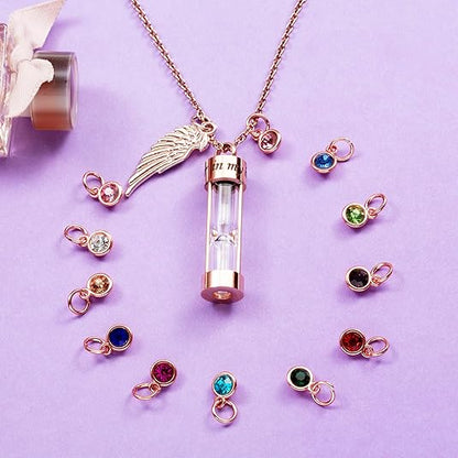 Ashes Timeless Hourglass Memorial Pendant Keepsake Jewelry for Human Pet Ashes