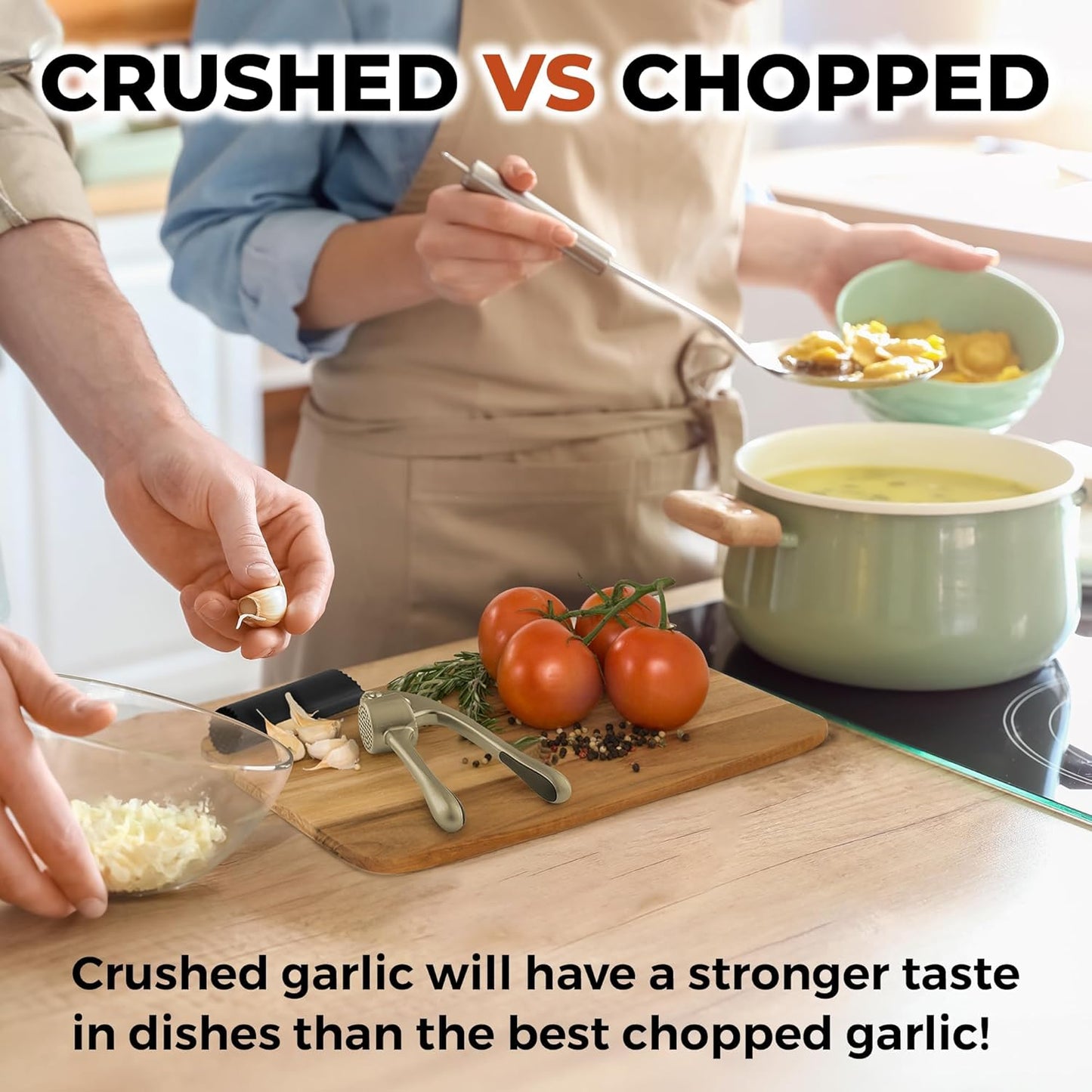 KLENIMORE ™ 🧄Premium Garlic Press Set - Rust Proof & Dishwasher Safe Professional Garlic Mincer Tool 🧄