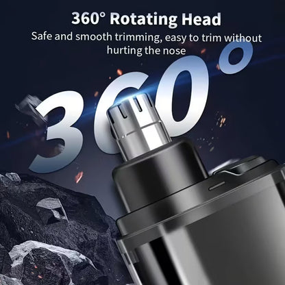💇‍♂️ Say goodbye to embarrassing exposed nose hairs! This ultimate 2-in-1 nose hair trimmer trims nose hairs in just 1 second without pinching your skin, giving you peace of mind all day long. A must-have for men!