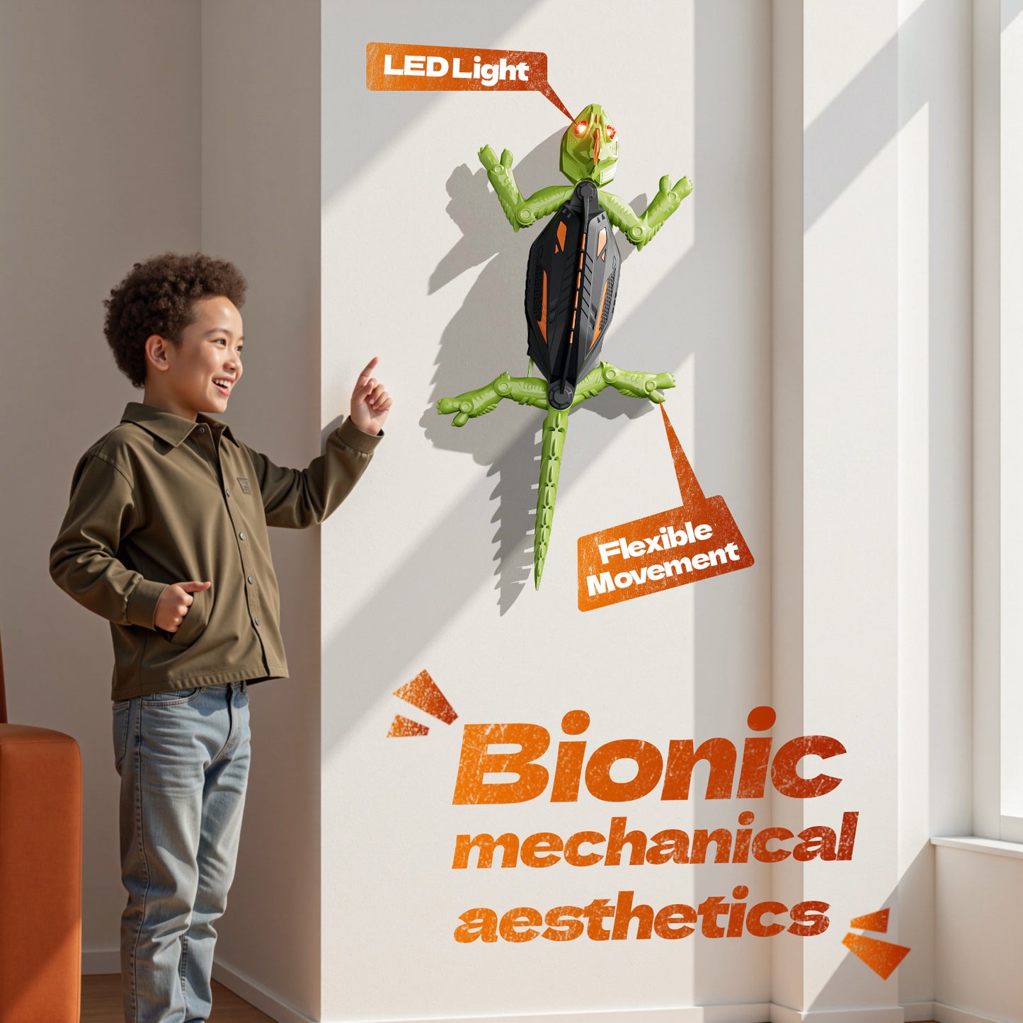 🔥 LIMITED DEAL! -Save $15！🔥Realistic Remote Control Lizard Wall Crawler Toy