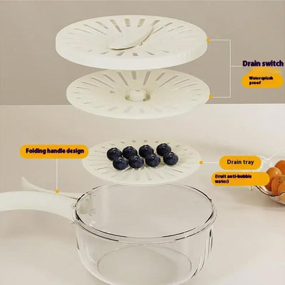 Hot Sale 62% Off New Draining Basket With Lid