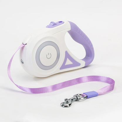 🐶Retractable Dog Leash with Collar & Spotlight – 🐕Automatic Pet Traction Rope for Small & Medium Dogs❤️🐾
