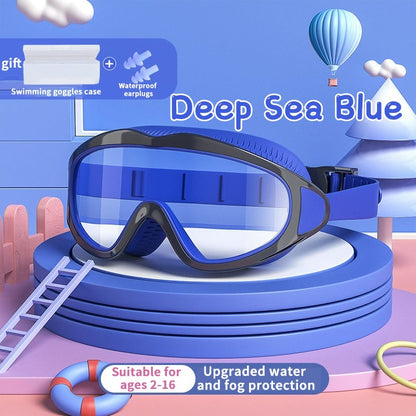 HD children's large frame waterproof and anti-fog swimming goggles