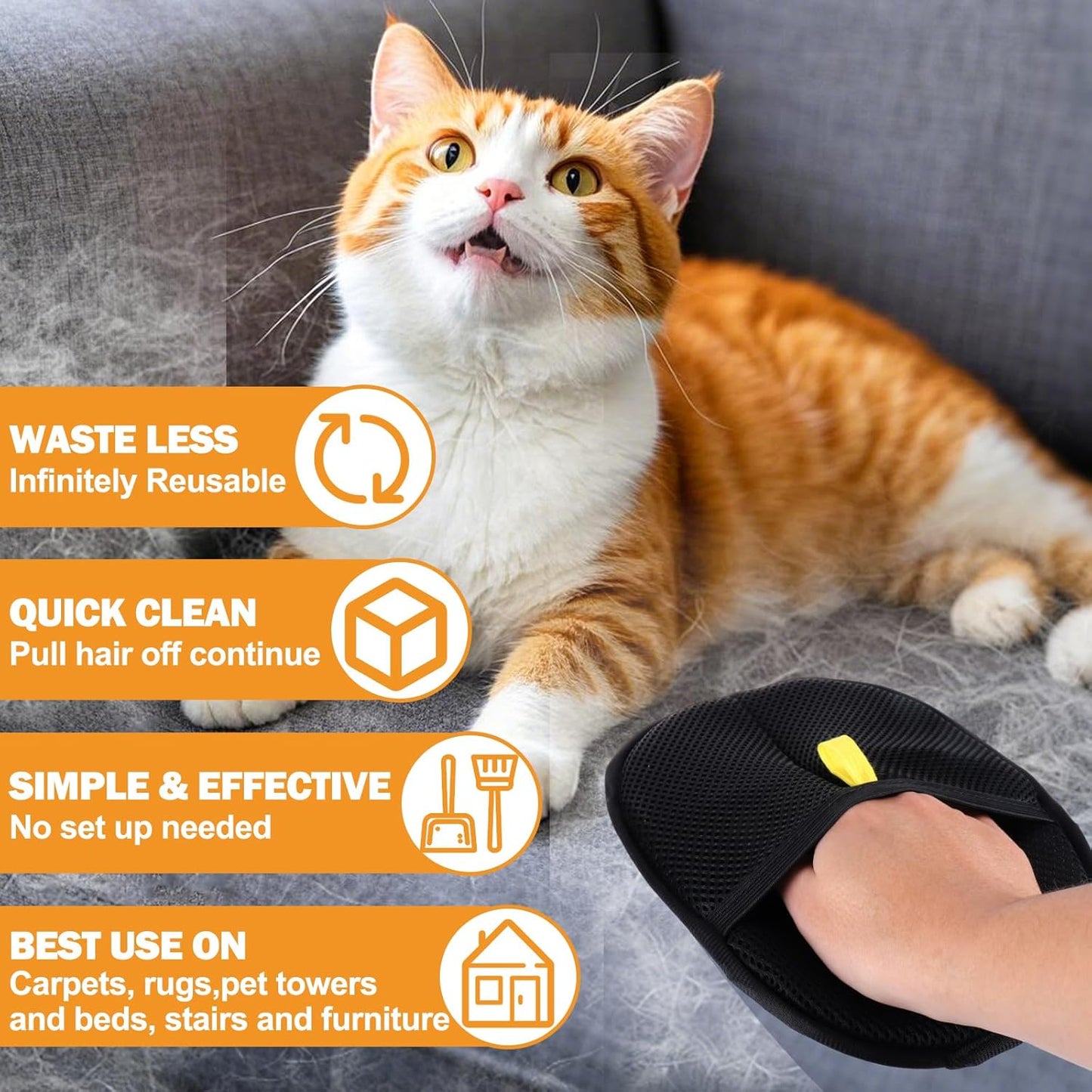 BUY 1 GET 1 FREE Gloves for hair removal of animals