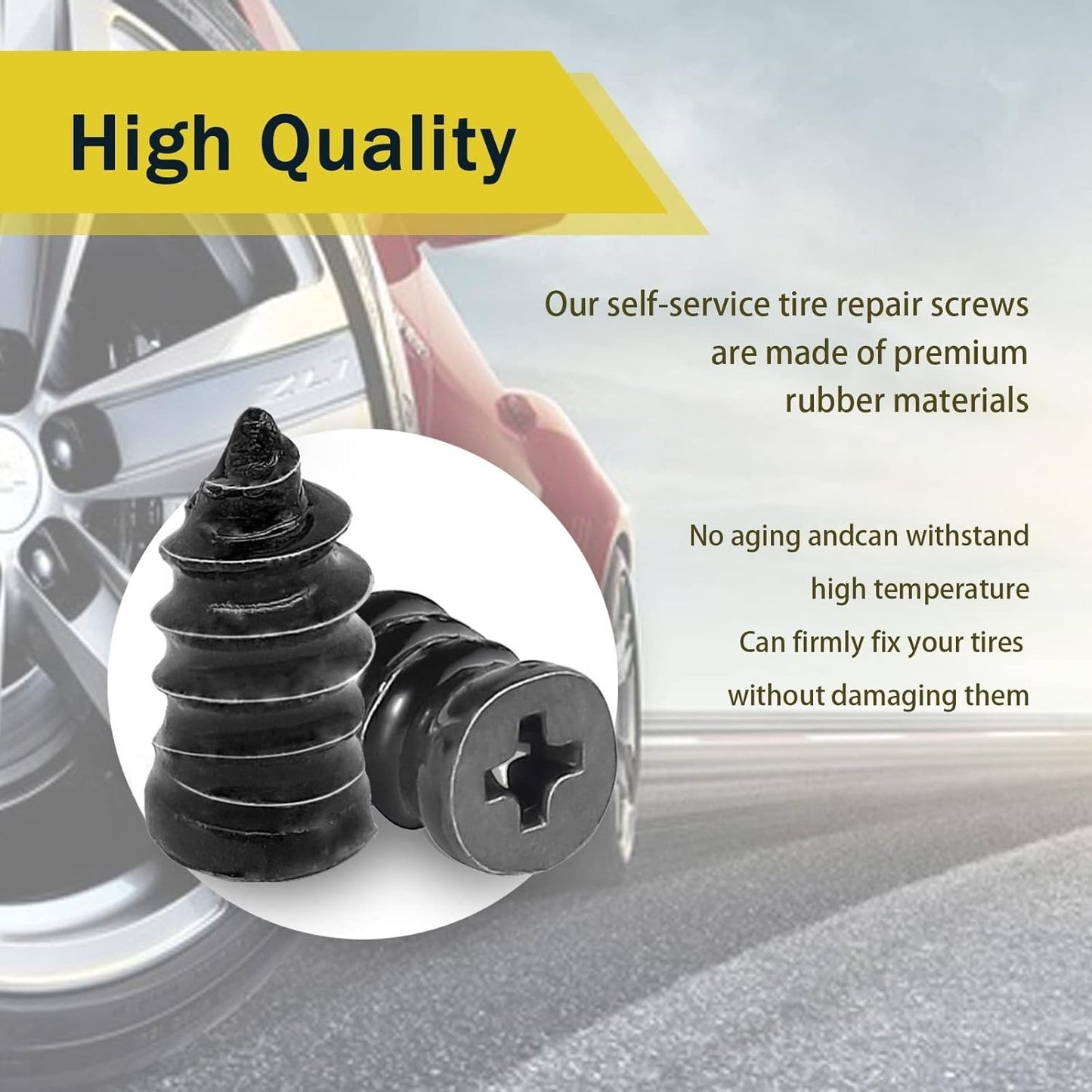 ⏳ LIMITED TIME OFFER | 60PCS Tire Repair Rubber Nails Kit✨