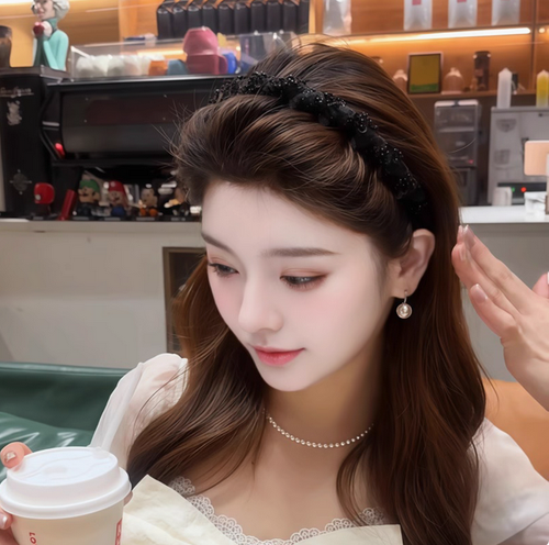 🔥🔥Pretty Black Beaded Everyday Headband🔥🔥