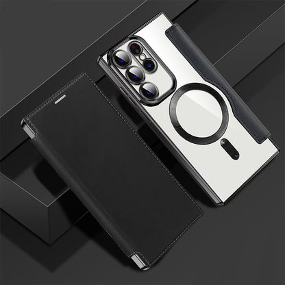 2024 New Leather Textured Flip Phone Case For Samsung