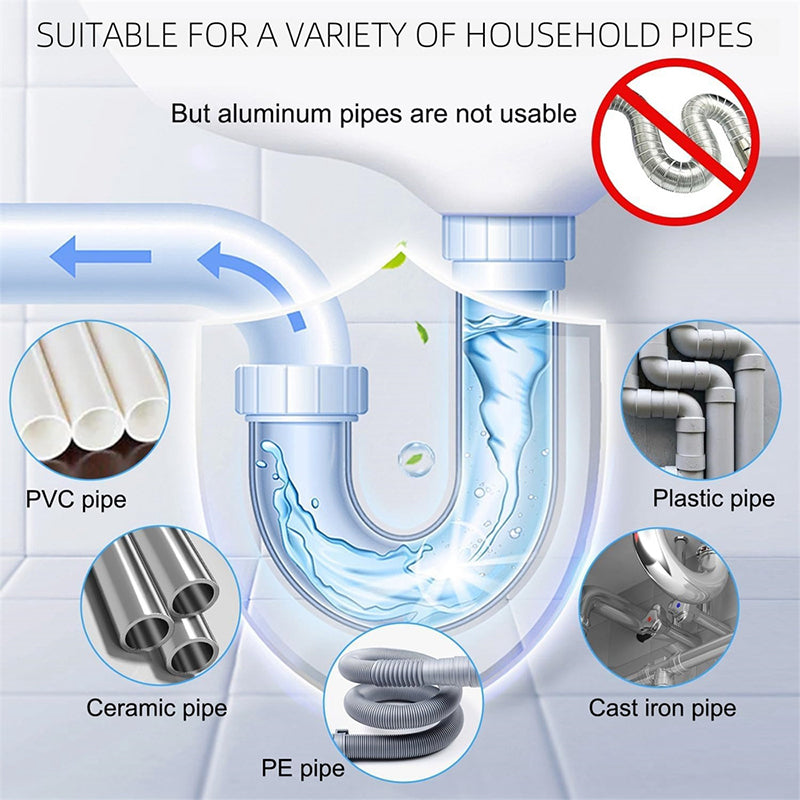 🎁🔥 Powerful pipe cleaner for kitchen and bathroom pipes - cleans clogged drains and unclogs toilets