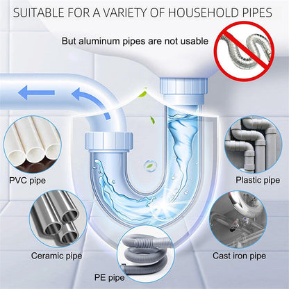 🎁🔥 Powerful pipe cleaner for kitchen and bathroom pipes - cleans clogged drains and unclogs toilets