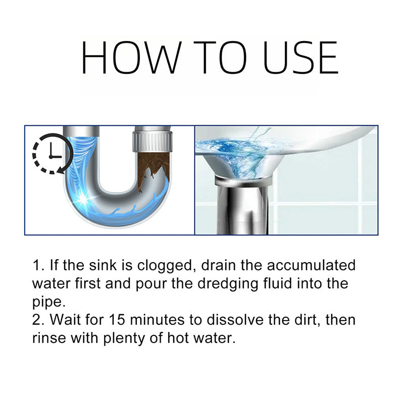 🎁🔥 Powerful pipe cleaner for kitchen and bathroom pipes - cleans clogged drains and unclogs toilets