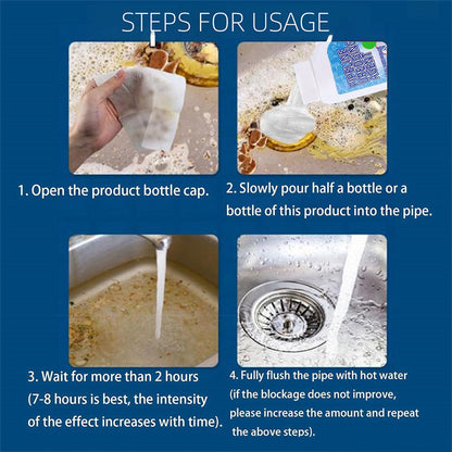 🎁🔥 Powerful pipe cleaner for kitchen and bathroom pipes - cleans clogged drains and unclogs toilets
