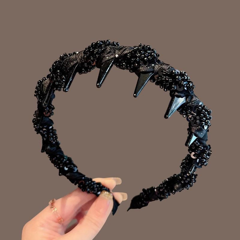 🔥🔥Pretty Black Beaded Everyday Headband🔥🔥