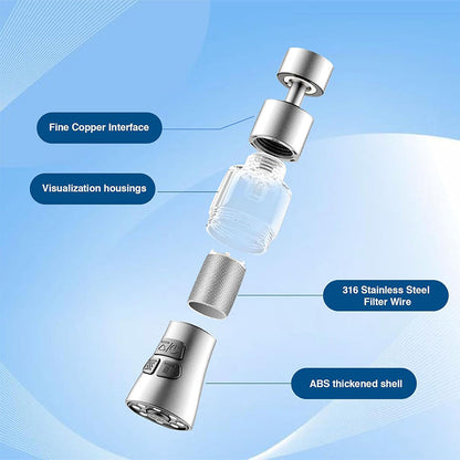 🔥360° rotating kitchen faucet filter extender anti-splash artifact mouth tap water purification universal universal household universal🔥